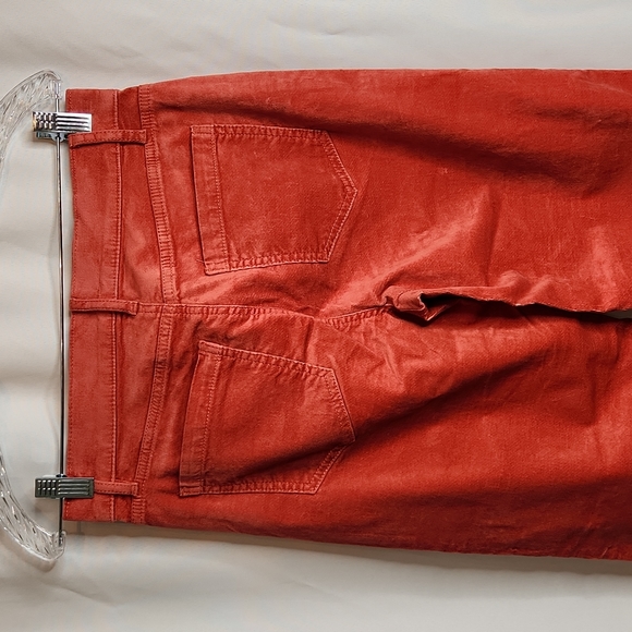 NWT Loft Velvet High Waist Wide Leg Pants Size 4/27 Vibrant Coral - Picture 6 of 8